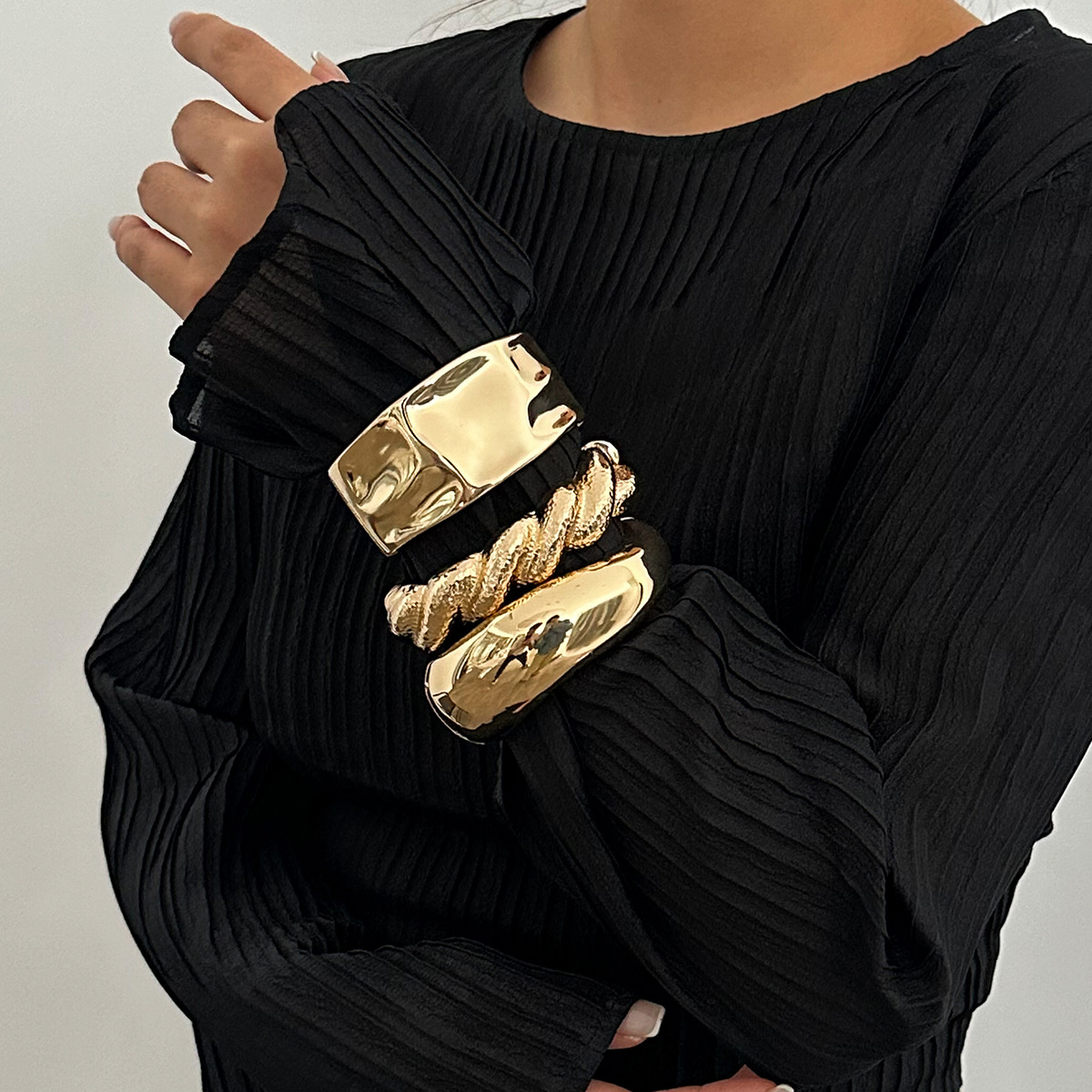 Vintage cor de ouro hip hop me - Women'S Emo Accessories avaliação e preço