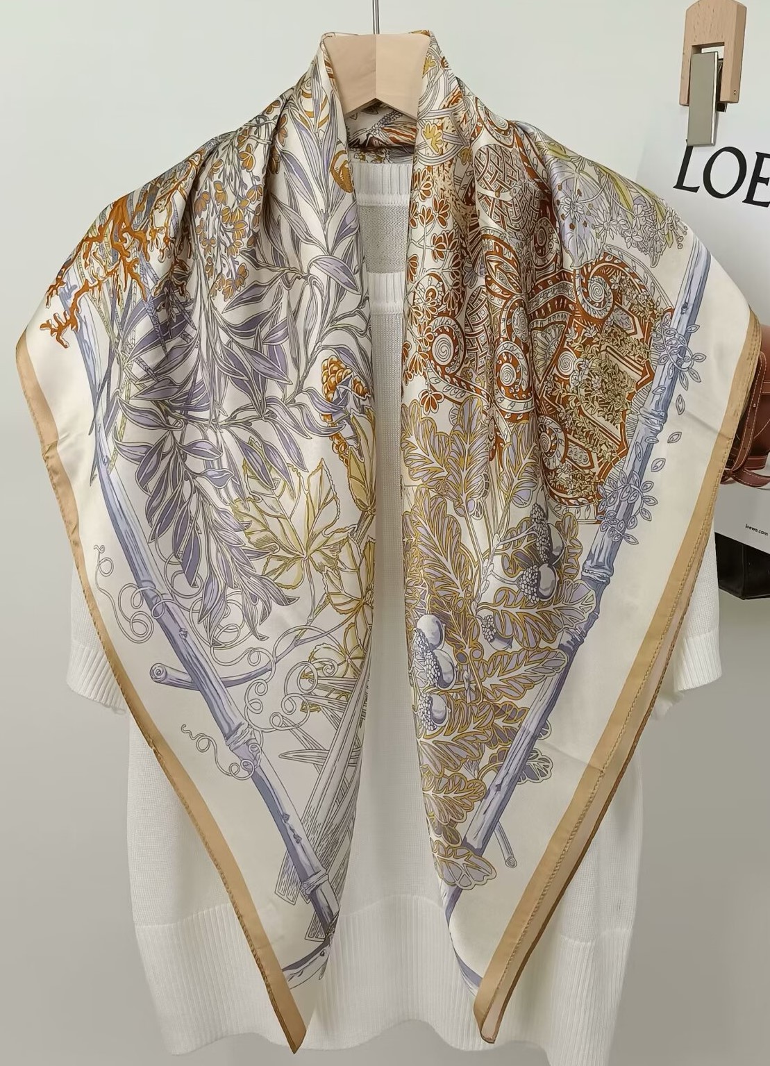 Lenço quadrado estampado de se - Silk Scarf Square avaliação e preço